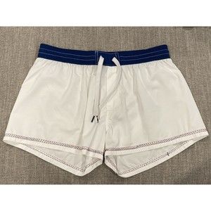 Diesel White and Blue Athletic Shorts
